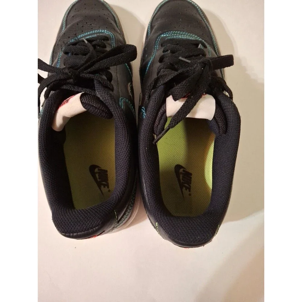 Nike CD 5463-006 Court Vision Low Overlay Stitch Black and Blue Leather Men's 10